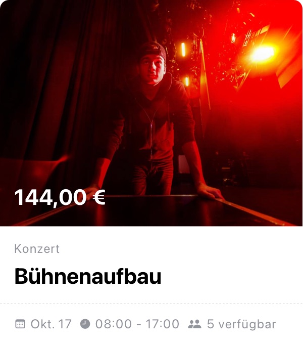 Bühnenaufbau