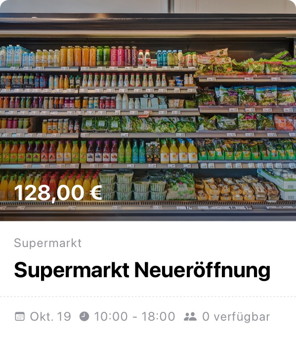 Supermarkt Neueröffnung