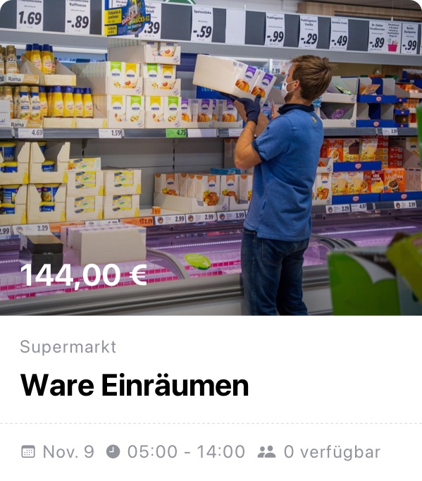 Ware einräumen